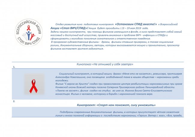 Всероссийская Акция Стоп ВИЧ МПИД