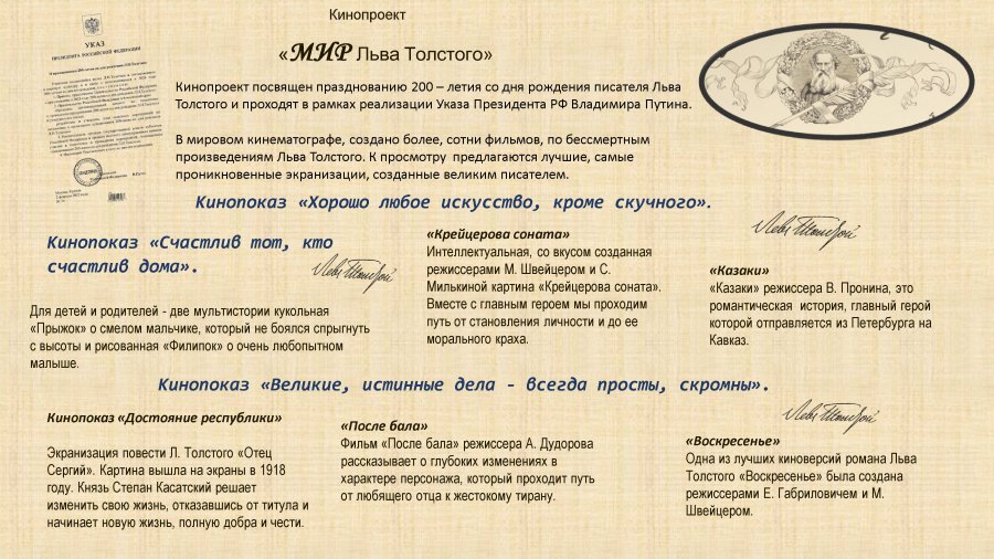 Лев Толстой 2024 - 2028
